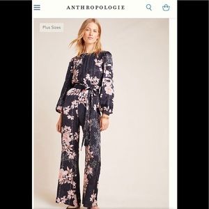 Anthropology black jumpsuit